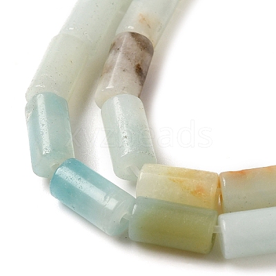 Natural Flower Amazonite Beads Strands G-B091-A08-01-1