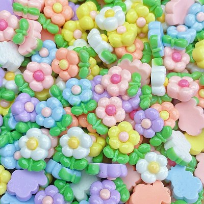 Cartoon Opaque Resin Cabochons RESI-C039-03E-1