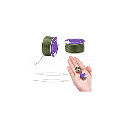2 Rolls Special Coated Polyester Beading Threads OCOR-NB0002-06E-1