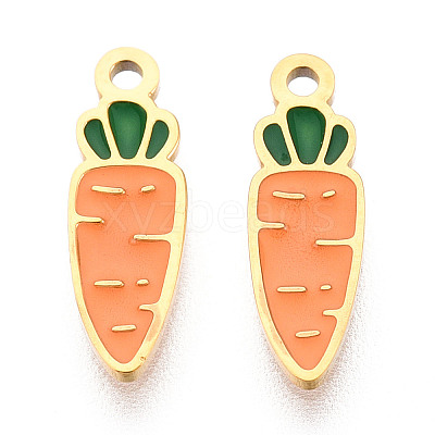 304 Stainless Steel Enamel Charms STAS-T065-45G-1