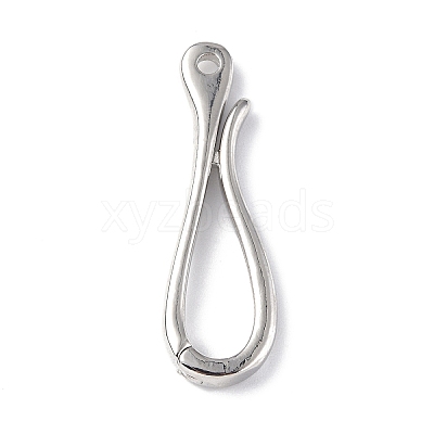Rack Plating Brass Hook Clasps X-KK-E073-01P-1
