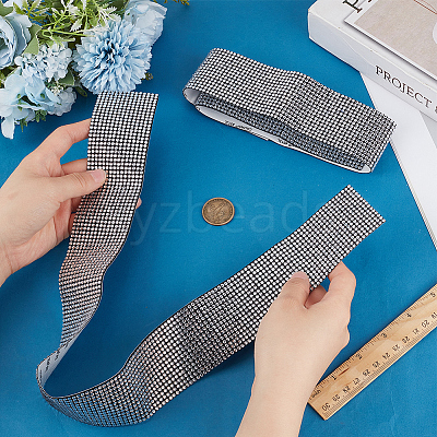 2Pcs Resin Rhinestone Glue Non-slip Car Door Stickers AJEW-GF0013-31B-1