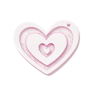 Transparent Plastic Pendants KY-P014-01A-1