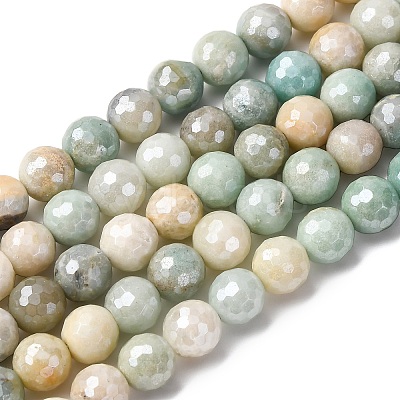 Natural Flower Amazonite Beads Strands X-G-O164-02-8mm-1