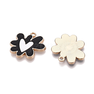 Rack Plating Alloy Enamel Pendants ENAM-N056-344-1