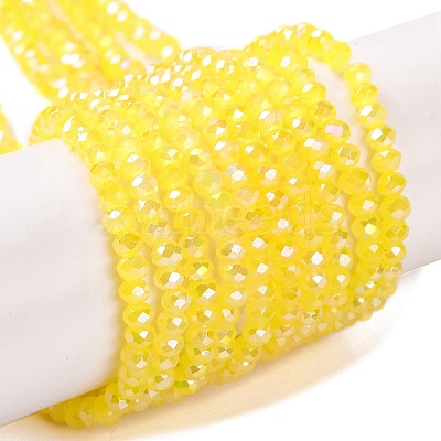 Baking Electroplate Glass Beads Strands DGLA-A039-J4mm-B23-1