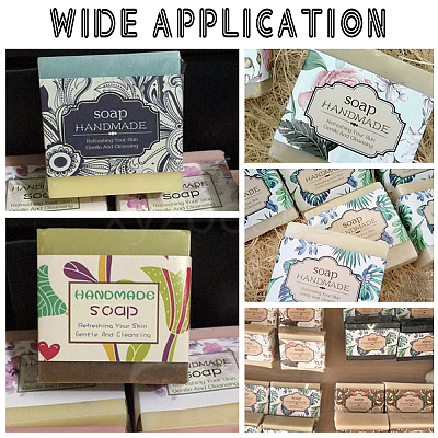 90Pcs 9 Style Rectangle with Marble Pattern & Word Handmade Soap Paper Tag DIY-PH0002-77B-WH-1