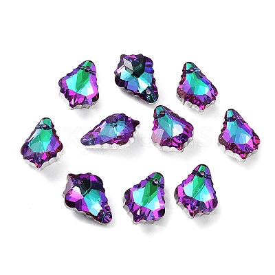 AB Color Plated Electroplate Glass Pendants EGLA-O003-06C-02-1