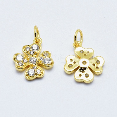 Brass Micro Pave Cubic Zirconia Charms RB-I078-65-NR-1