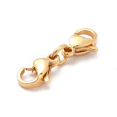 304 Stainless Steel Double Lobster Claw Clasps LS-STAS-E178-01A-G-1