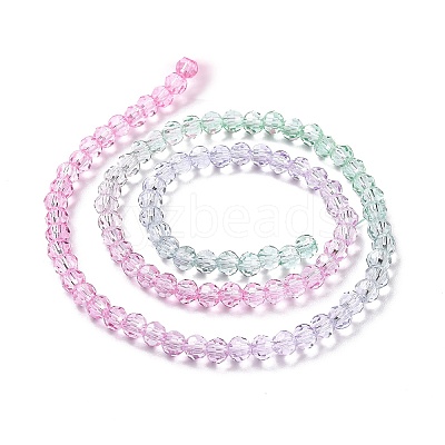 Transparent Glass Beads Strands X-GLAA-E036-07D-1