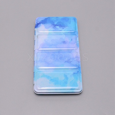 Iron Empty Watercolor Tin Box Palette Paint Case CON-WH0081-21B-1