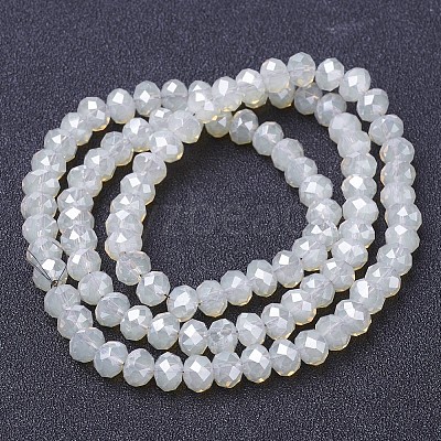 Electroplate Glass Beads Strands EGLA-A034-J4mm-Y04-1