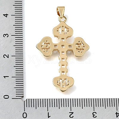 Brass Micro Pave Clear Cubic Zirconia Pendants CU-CBA9883-05J-G-1