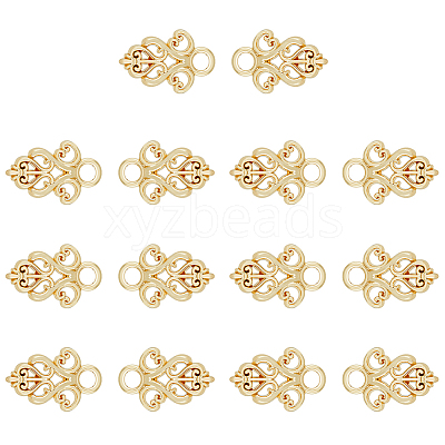 14Pcs Alloy Snap Lock Clasps Findings FIND-FH0008-37KCG-1