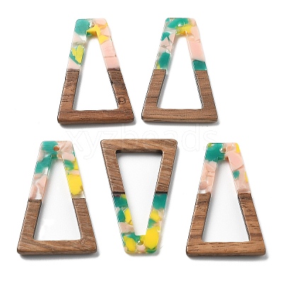 Resin and Walnut Pendants FIND-R051-03C-1