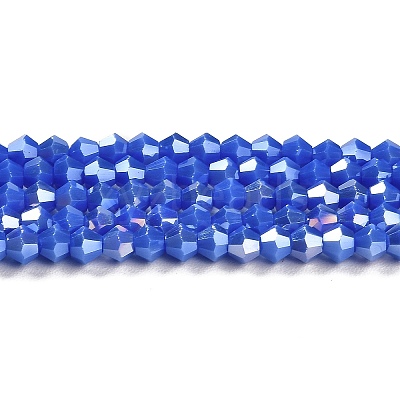 Opaque Solid Color Electroplate Glass Beads Strands LS-GLAA-F029-P4mm-A11-1