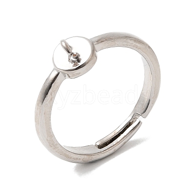 Brass Adjustable Finger Ring Setting KK-P343-02P-1