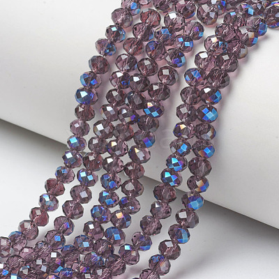 Electroplate Glass Beads Strands EGLA-A034-T4mm-I09-1