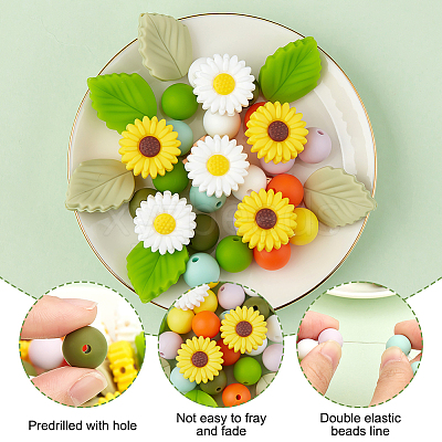 DIY Flower Leaf Bracelet Making Kit DIY-PH0009-33-1