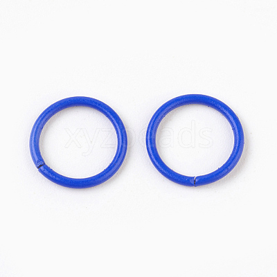 Spray Painted Iron Open Jump Rings X-IFIN-F149-B15-1
