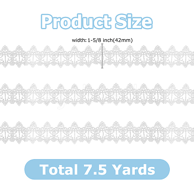 7.5Yards Polyester Lace Ribbon OCOR-DR0001-33A-1