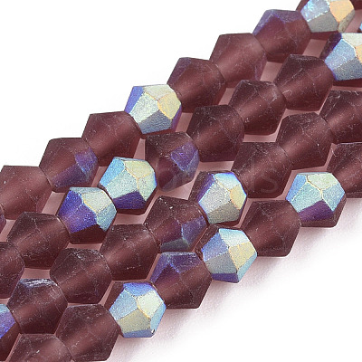 Imitate Austrian Crystal Bicone Frosted Glass Beads Strands LS-EGLA-A039-T2mm-MB05-1