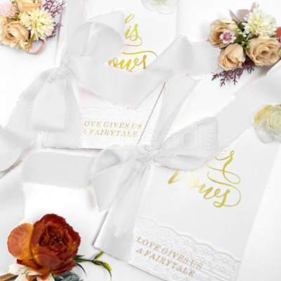 3 Rolls Polyester Satin Frayed Ribbon OCOR-DR0001-03A-1