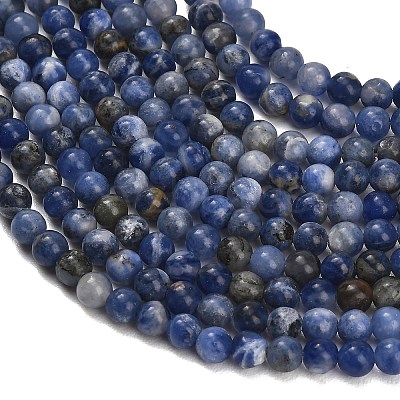Natural South Africa Sodalite Beads Strands G-S259-35-4mm-1
