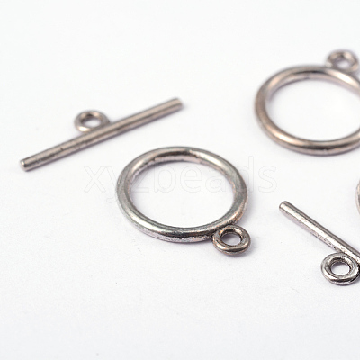Tibetan Style Toggle Clasps X-TIBEP-A12208-S-FF-1