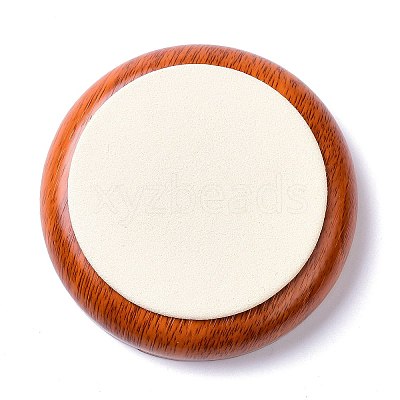 Flat Round Wood Pesentation Jewelry Bracelets Display Tray ODIS-P008-15B-01-1