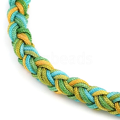 4MM Braided Nylon Cord Bracelets FIND-A057-01G-12-1