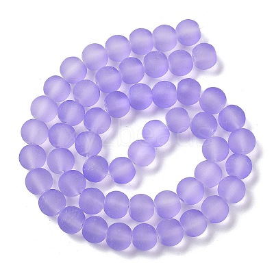 Baking Paint Transparent Glass Bead Strands GLAA-S031-10mm-25-1