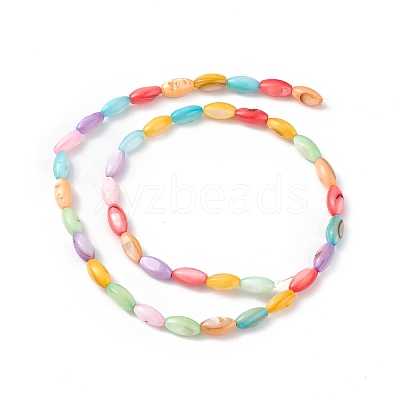 Natural Freshwater Shell Dyed Beads Strands X-SHEL-M018-13-12-1
