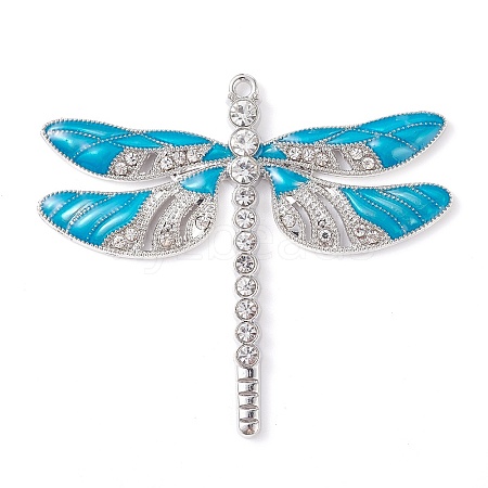 Alloy Enamel Dragonfly Big Pendants X-ENAM-L034-10P-1