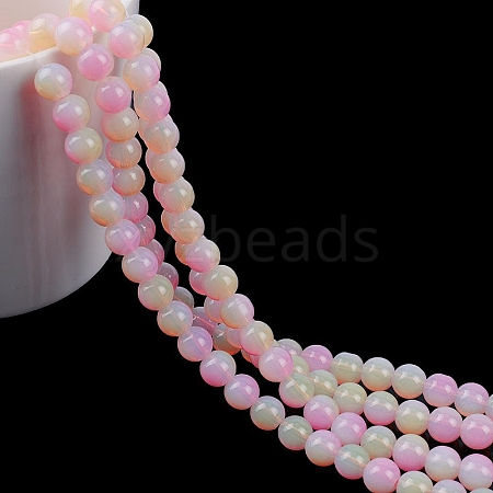 Imitation Jade Plastic Beads KY-WH0035-10T-1