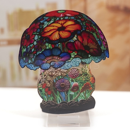 Double-sided Painted Acrylic Mushroom Ornament PW-WG283BE-04-1