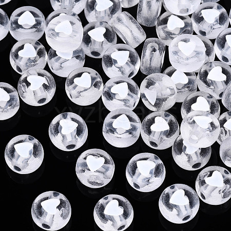 Transparent Clear Acrylic Beads TACR-T008-03-1