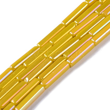 Electroplate Glass Beads Strands EGLA-Q128-11A-AB01-1