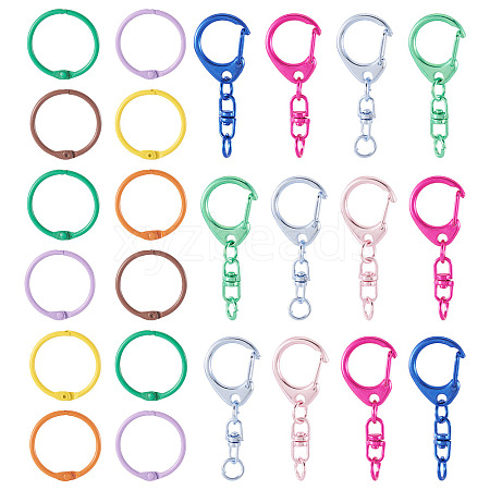 15Pcs Spray Painted Alloy Swivel Snap Hook Clasps FIND-TA0010-57-1