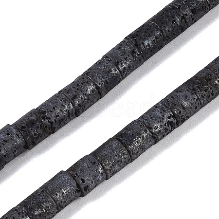 Frosted Natural Lava Rock Beads Strands G-E618-02B-1