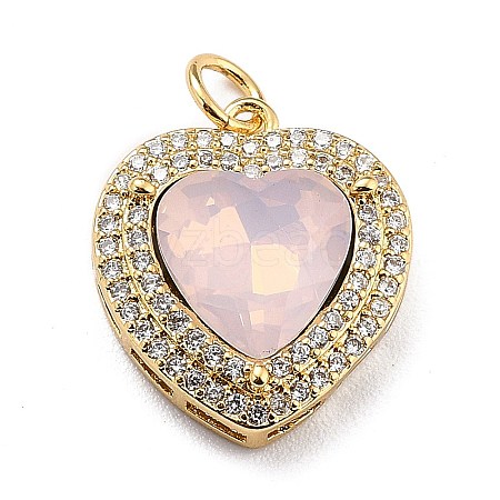 Eco-Friendly Brass Micro Pave Cubic Zirconia Pendants ZIRC-H122-03G-02-1