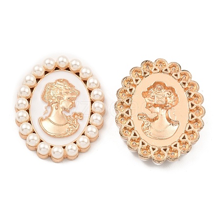 Zinc Alloy Enamel Cabochons ENAM-Q501-01LG-01-1