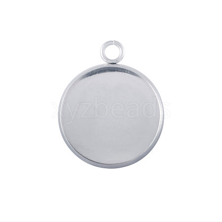 Tarnish Resistant 304 Stainless Steel Pendant Cabochon Settings STAS-Q204-PJ172-20-1