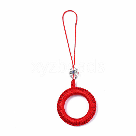 Polyester Tassel Woven Big Pendant Decorations FIND-N052-001I-1