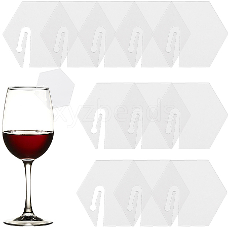 Acrylic Mirror Wine Glass Charms AJEW-SC0002-53C-03-1