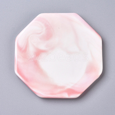 Marble Pattern Porcelain Cup Coasters AJEW-WH0121-51A-1