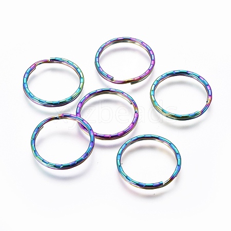 Ion Plating(IP) 304 Stainless Steel Split Key Rings STAS-G201-09A-M-1