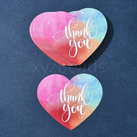 Coated Paper Thank You Greeting Card DIY-FS0007-76B-1