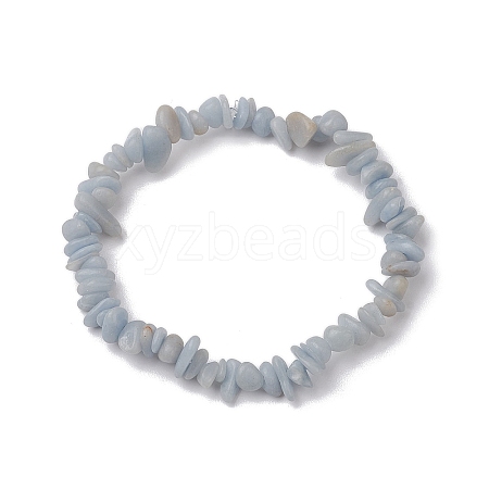 Natural Ang Chip Beaded Stretch Bracelets BJEW-JB10868-02-1